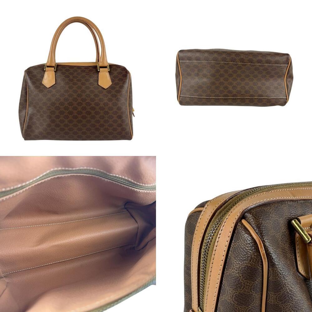 Celine Macadam Leather Handbag Brown Gold - Picture 3 of 4